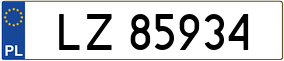 Truck License Plate
